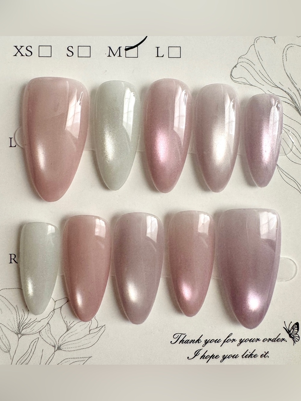 Pearlescent Pink Spectrum Press-On Nail Set - Picture 3 of 5